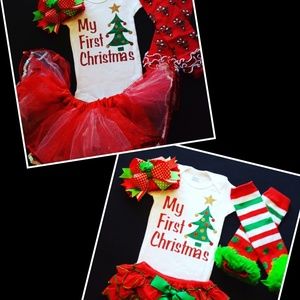 Baby and girls Christmas outfits